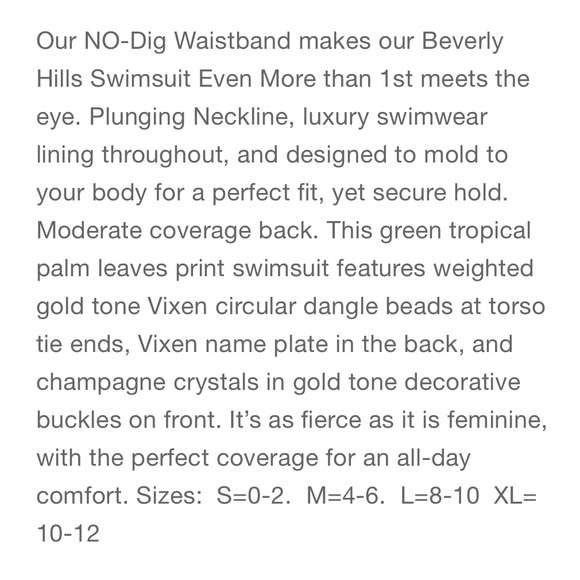 “Beverly Hills”One Piece sizes S, M, L & XL - Picture 5 of 17